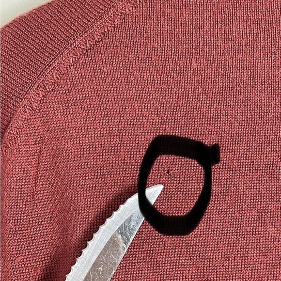 MM Lafleur Red Fitted Ribbed Long Sleeve Tee - Picture 7 of 12